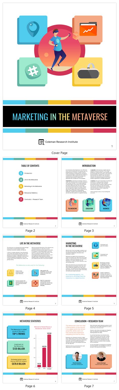 market research report template ppt